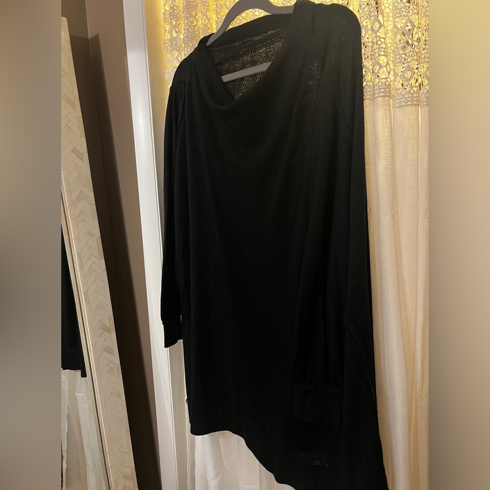 Francesca’s: Cowl Neck Sweater Dress: Black: Medium